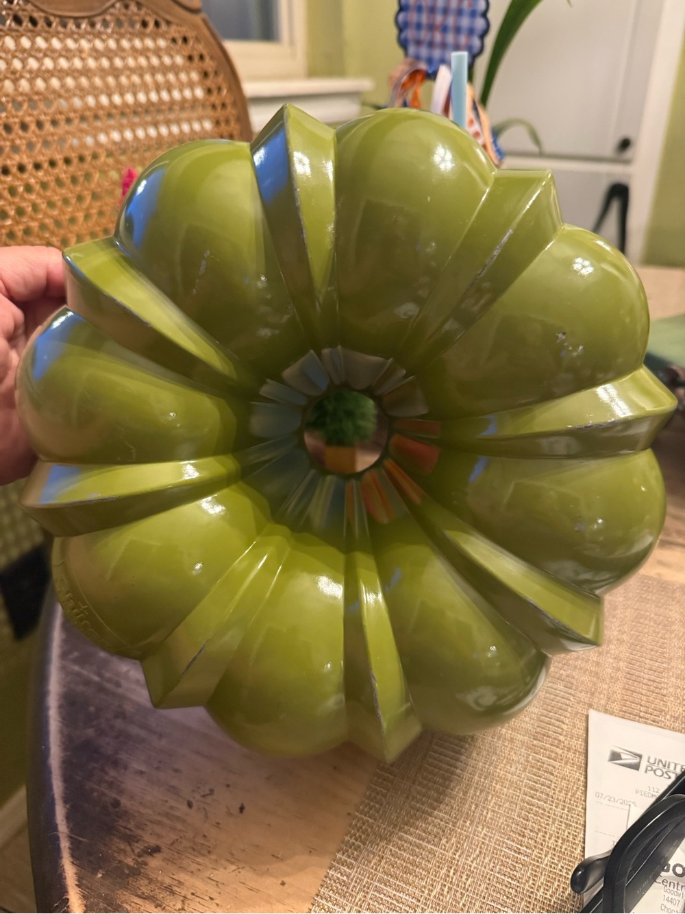 Chilton vintage aluminum Green Bundt Cake Pan